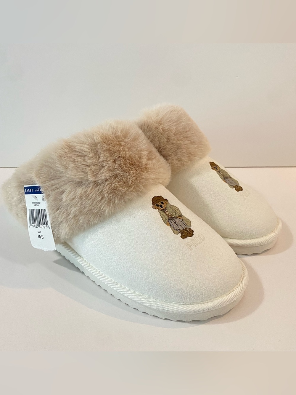 Polo Ralph Lauren Faux Fur Bear Slippers